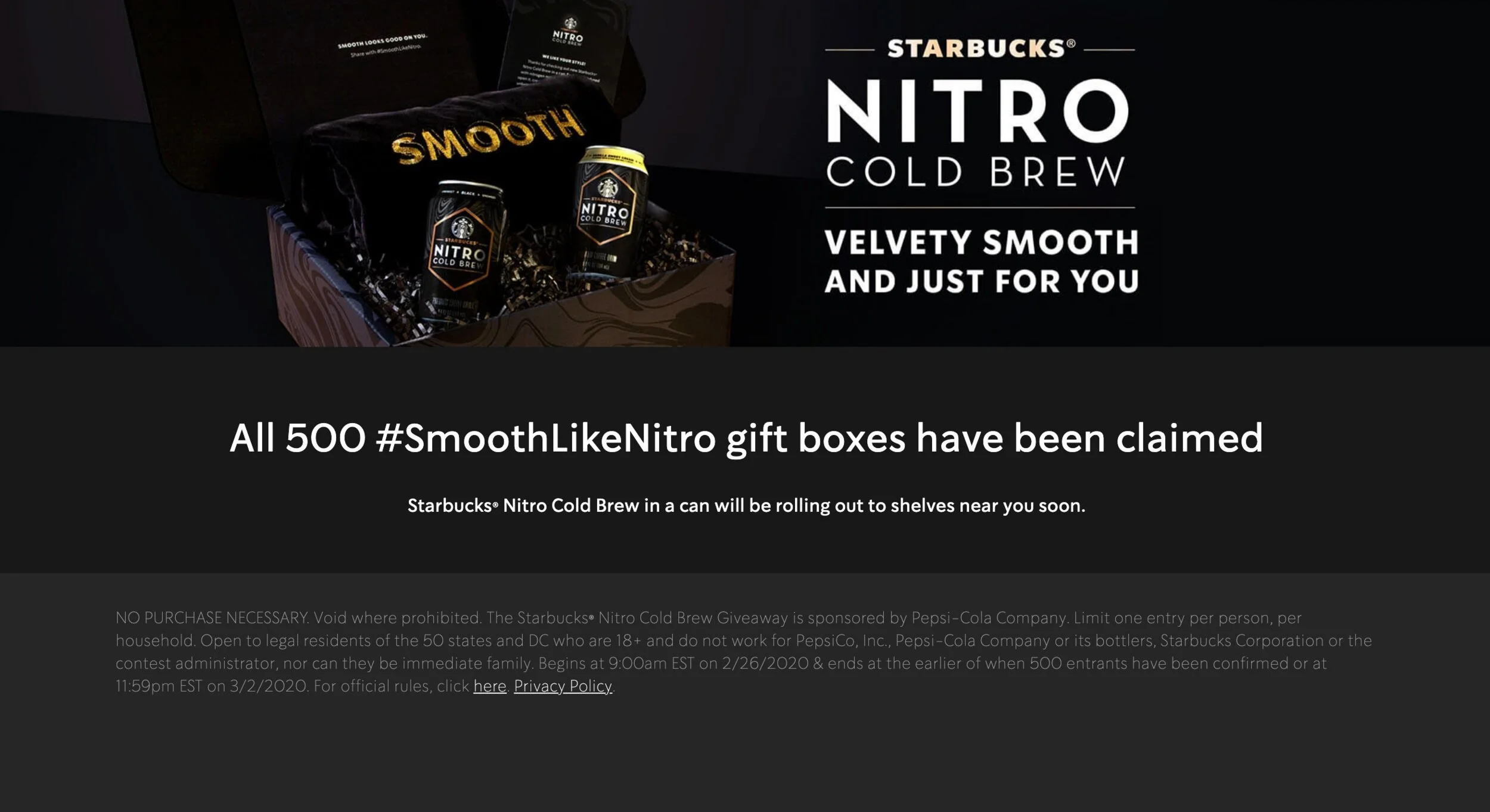 Interactive campaign screenshot from March 2020